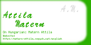 attila matern business card